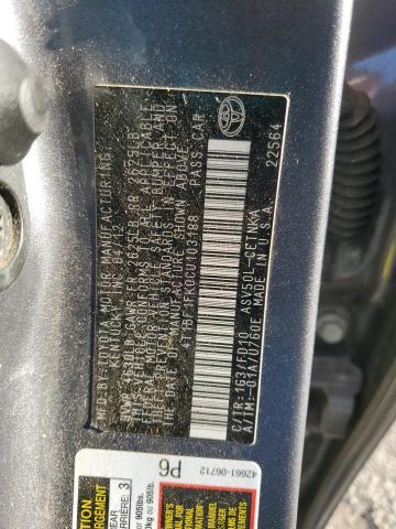 2012 TOYOTA CAMRY BASE - 4T1BF1FK0CU103188