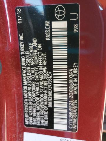 2019 TOYOTA C-HR XLE - NMTKHMBX9KR081257