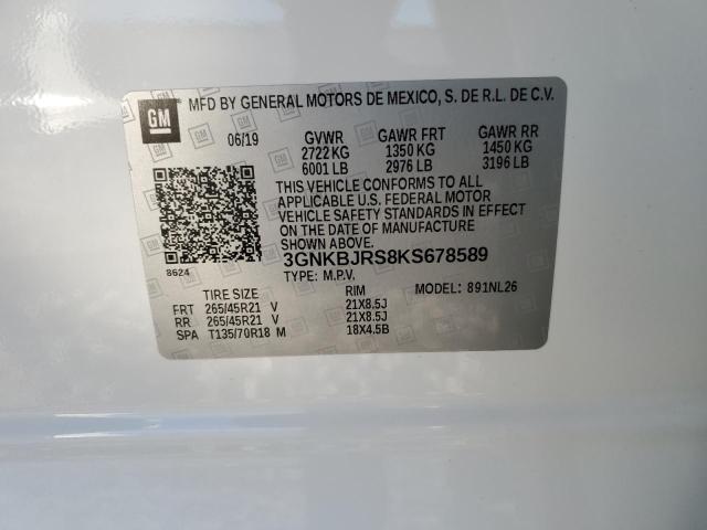 2019 CHEVROLET BLAZER RS - 3GNKBJRS8KS678589