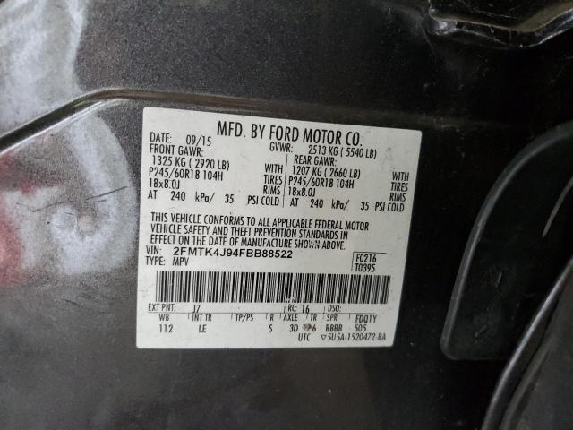 2015 FORD EDGE SEL - 2FMTK4J94FBB88522