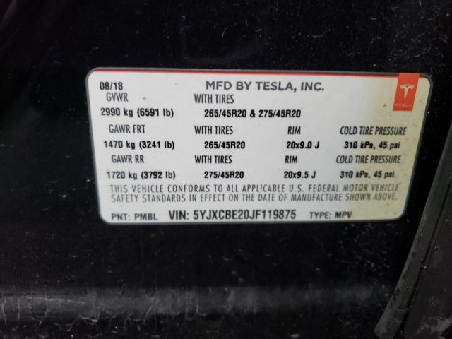 2018 TESLA MODEL X - 5YJXCBE20JF119875