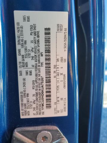 2019 FORD ESCAPE SEL 1FMCU0HD6KUA75267
