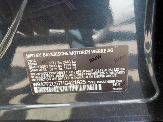 2017 BMW 750XI - WBA7F2C57HG421925