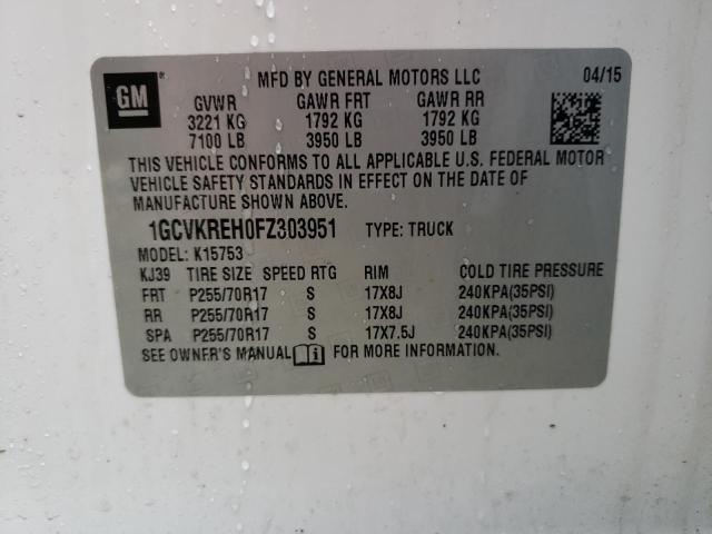 2015 CHEVROLET SILV1500 4 1GCVKREH0FZ303951