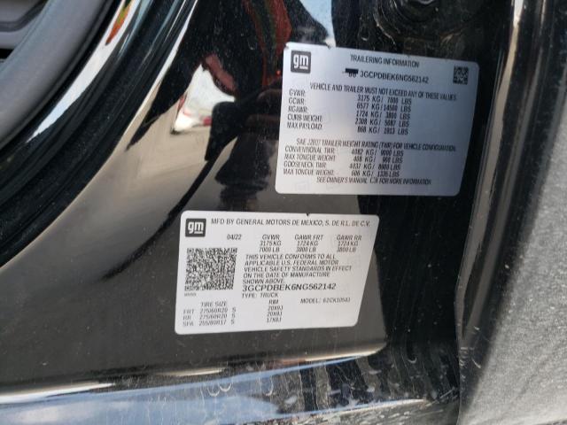 2022 CHEVROLET SLVRD 1500 3GCPDBEK6NG562142