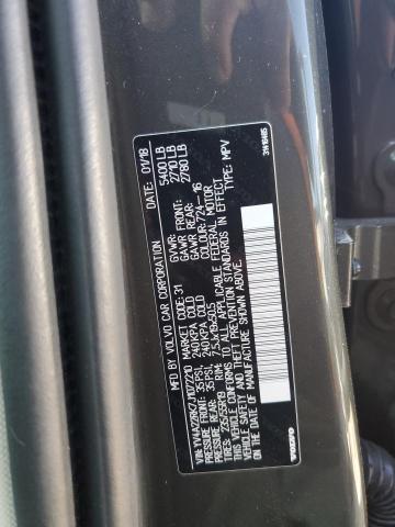 2018 VOLVO XC60 T6 MO YV4A22RK7J1072210