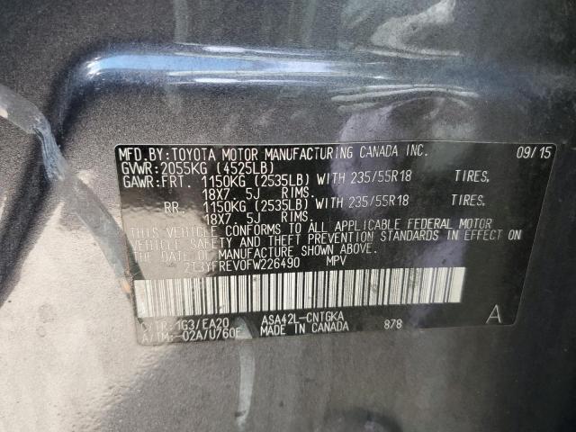 2T3YFREV0FW226490 | 2015 TOYOTA RAV4 LIMIT