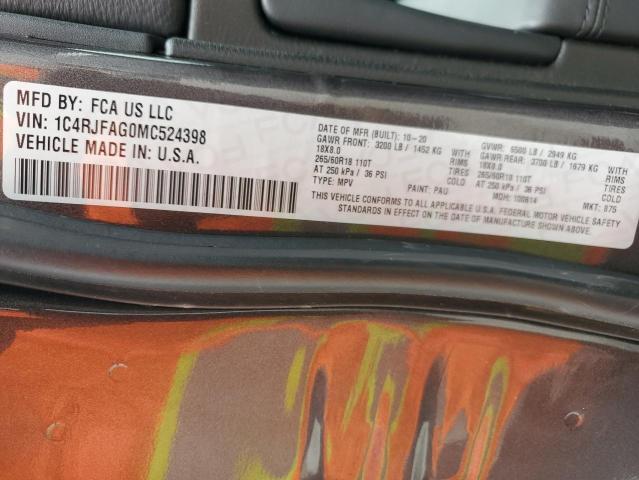 1C4RJFAG0MC524398 Jeep Grand Cherokee Laredo