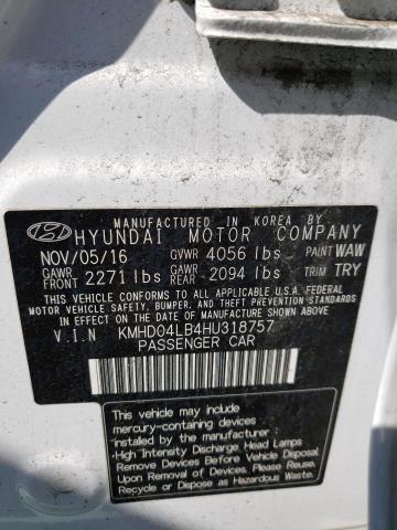 2017 HYUNDAI ELANTRA SP - KMHD04LB4HU318757