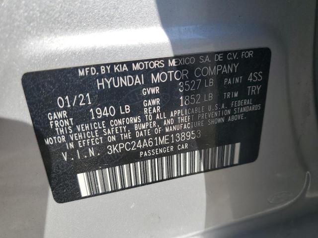 3KPC24A61ME138953 Hyundai ACCENT SE