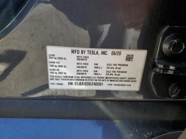 5YJSA1E20LF402581 Tesla MODEL S