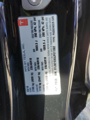 5YJ3E1EA9JF011362 Tesla MODEL 3