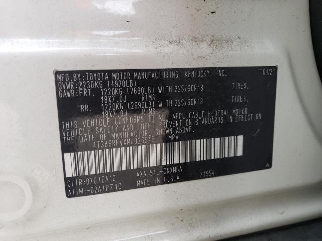 2021 TOYOTA RAV4 XLE P 4T3B6RFVXMU026945