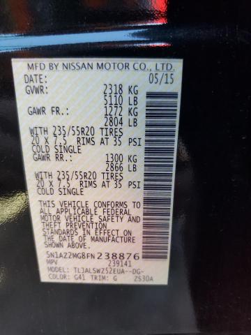 5N1AZ2MG8FN238876 Nissan MURANO S