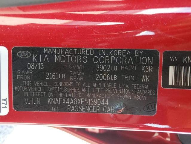 KNAFX4A8XE5139044 KIA FORTE EX