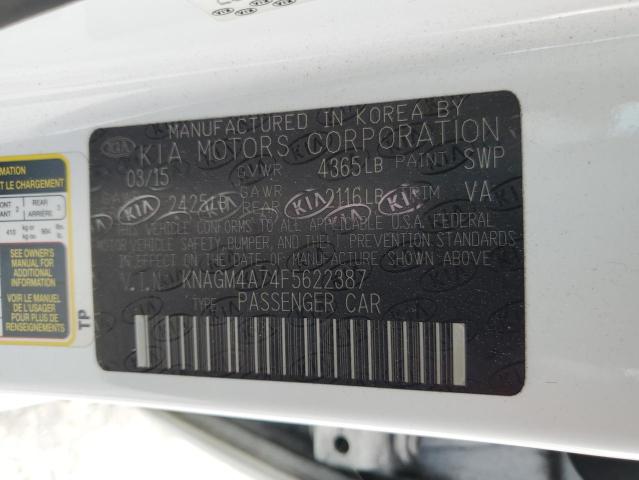 KNAGM4A74F5622387 KIA Optima Lx