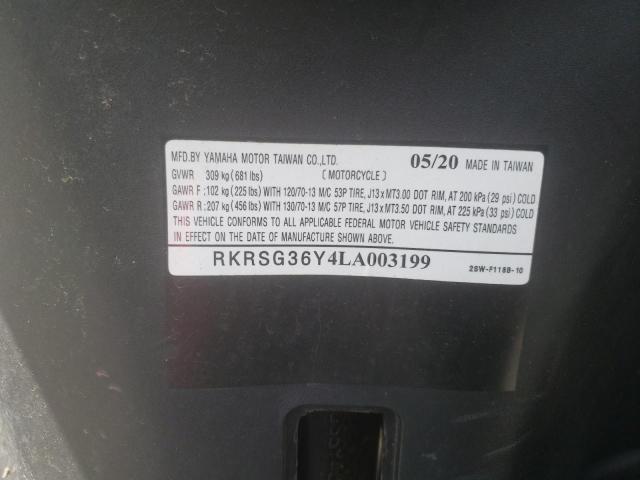 2020 YAMAHA XC155 RKRSG36Y4LA003199