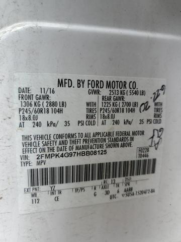 2FMPK4G97HBB08125 2017 FORD EDGE, photo no. 12