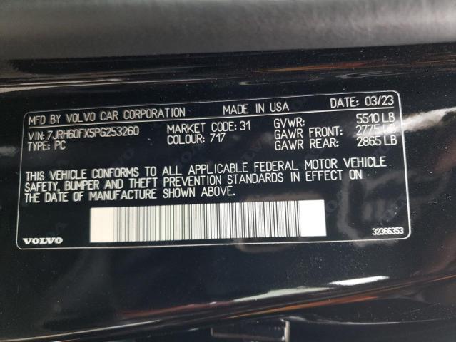 2023 VOLVO S60 ULTIMA - 7JRH60FX5PG253260