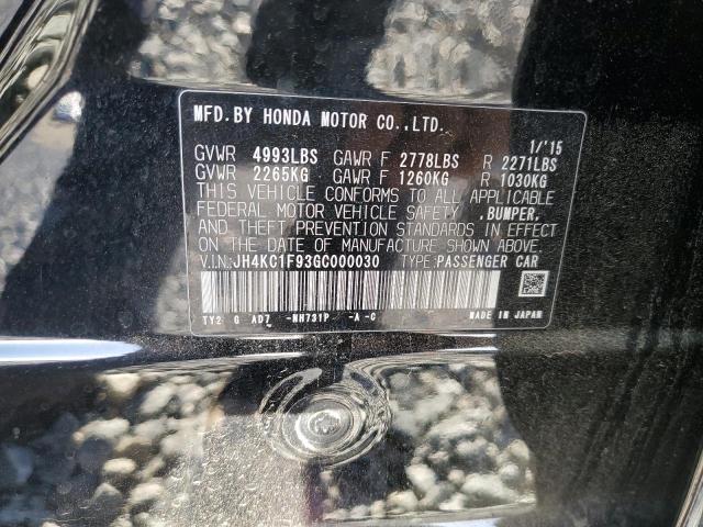 2016 ACURA RLX ADVANC JH4KC1F93GC000030