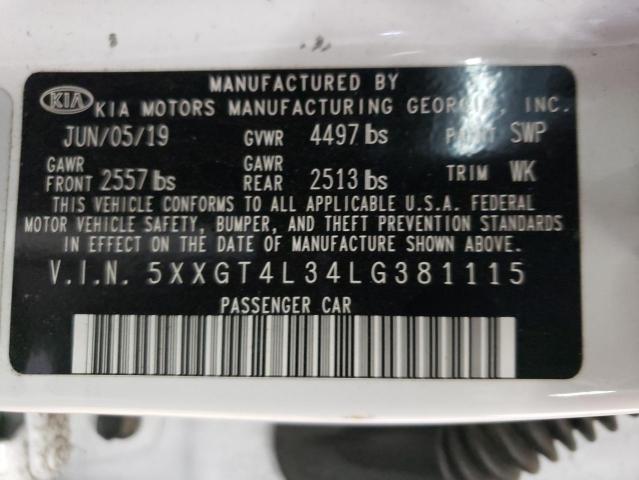 5XXGT4L34LG381115 KIA Optima Lx