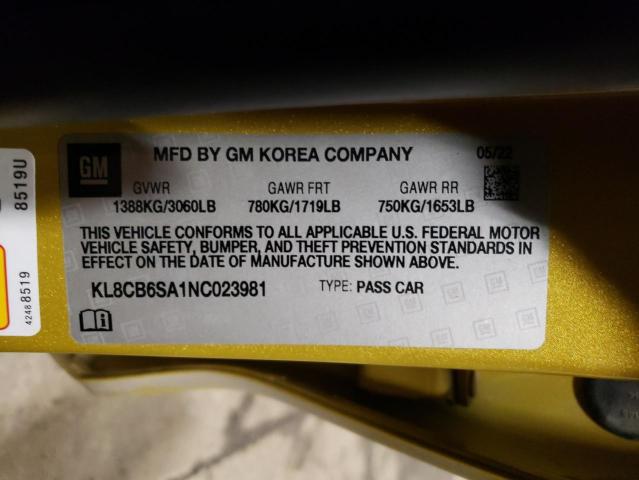 2022 CHEVROLET SPARK LS - KL8CB6SA1NC023981