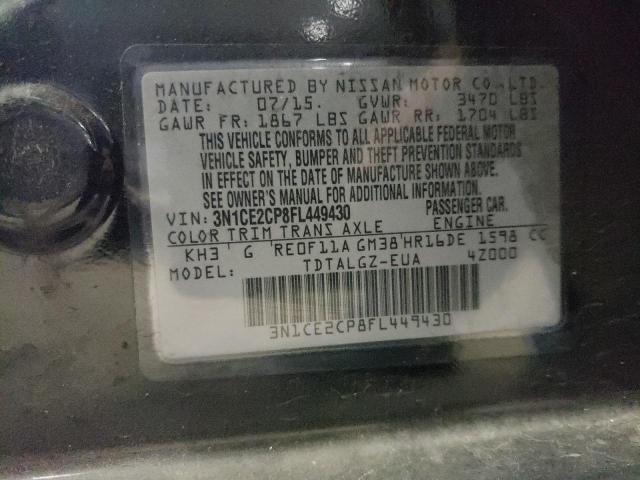 3N1CE2CP8FL449430 Nissan Versa Note S