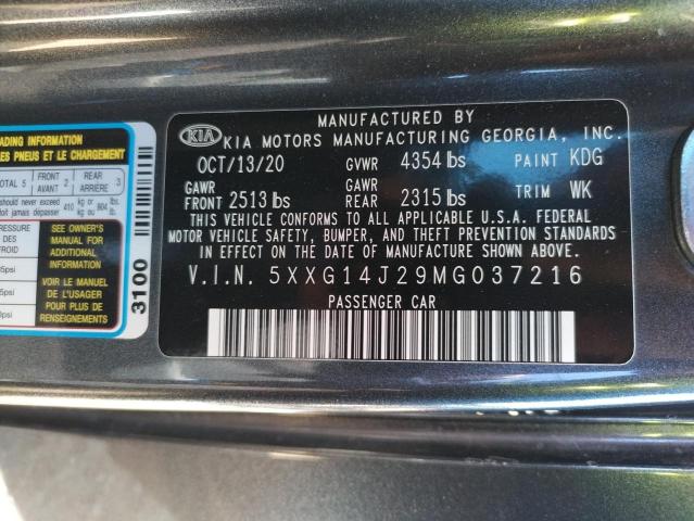 5XXG14J29MG037216 KIA K5 LXS