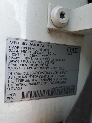 2017 AUDI Q7 PRESTIG - WA1VAAF70HD007784