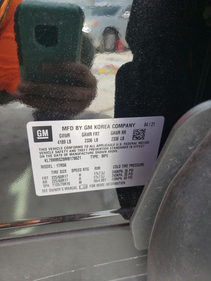 KL79MMS28MB178621 CHEVROLET TRAILBLZR 2021