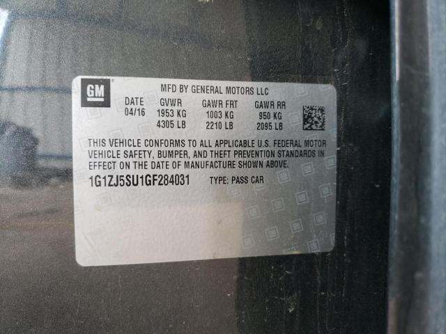 2016 CHEVROLET MALIBU HYB - 1G1ZJ5SU1GF284031