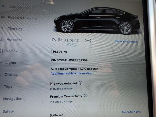 5YJSA1H15EFP62399 Tesla MODEL S
