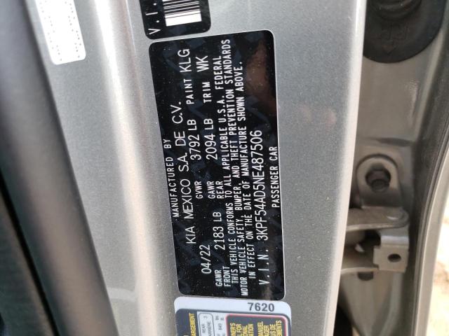 2022 KIA FORTE GT L - 3KPF54AD5NE487506