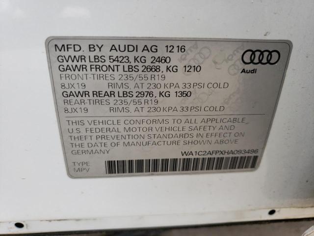 VIN WA1C2AFPXHA093496 2017 Audi Q5, Premium no.13