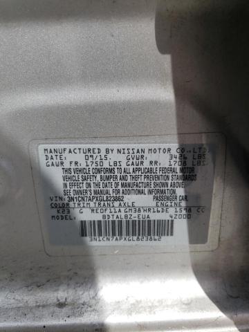 2016 NISSAN UK - 3N1CN7APXGL823862