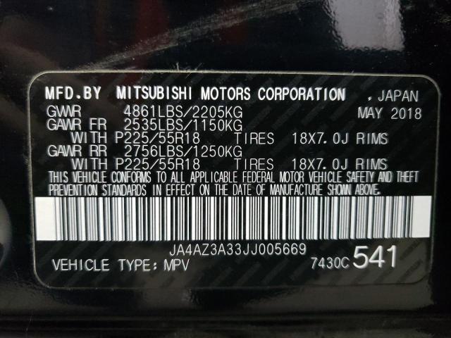 JA4AZ3A33JJ005669 Mitsubishi Outlander Se