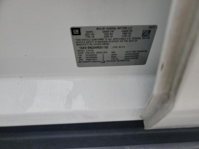 1GKS1BKC6HR281192 GMC YUKON SLT