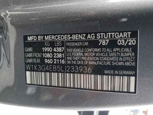 W1K3G4EB5LJ233936 Mercedes-Benz A 220