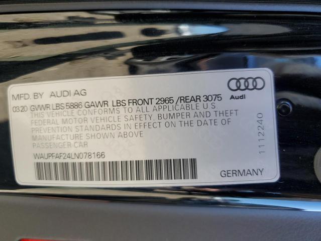 2020 AUDI S7 PREMIUM WAUPFAF24LN078166