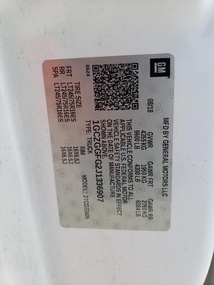 1GCZGGFG2J1336907 CHEVROLET EXPRESS 2018