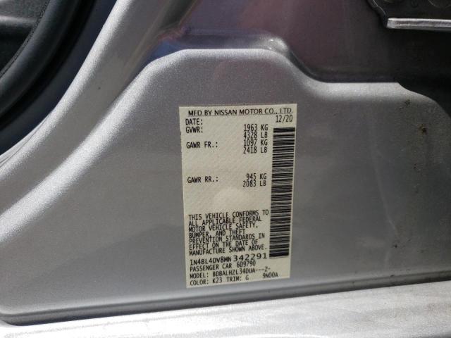 2021 NISSAN ALTIMA SV - 1N4BL4DV8MN342291
