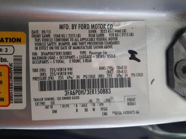 3FA6P0H73ER150883 Ford FUSION SE