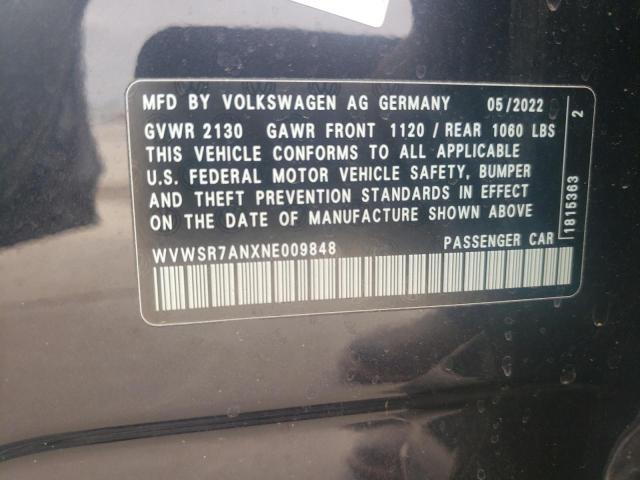 2022 VOLKSWAGEN ARTEON SE - WVWSR7ANXNE009848