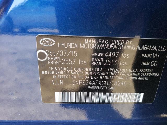 5NPE24AFXGH318246 | 2016 HYUNDAI SONATA SE