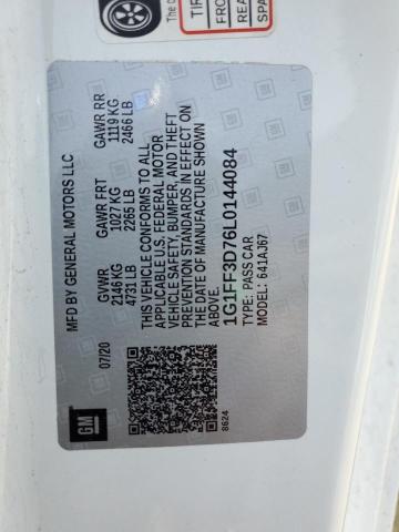 2020 CHEVROLET CAMARO LZ - 1G1FF3D76L0144084