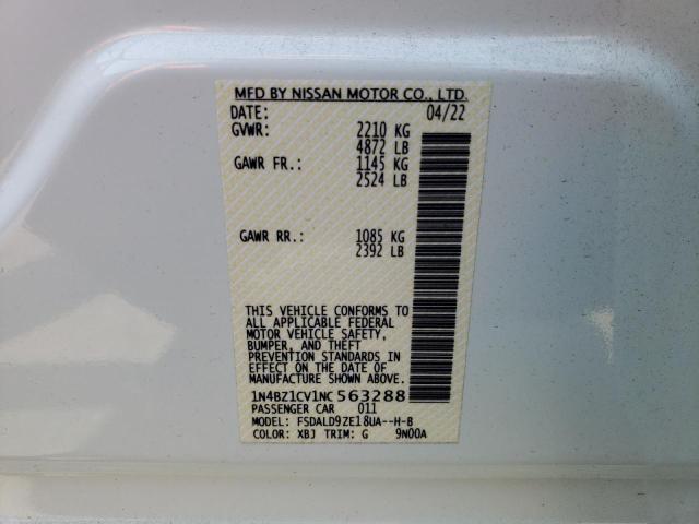 1N4BZ1CV1NC563288 Nissan Leaf Sv Plus