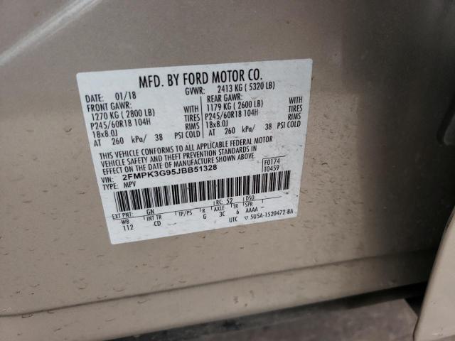 2FMPK3G95JBB51328 2018 FORD EDGE, photo no. 12