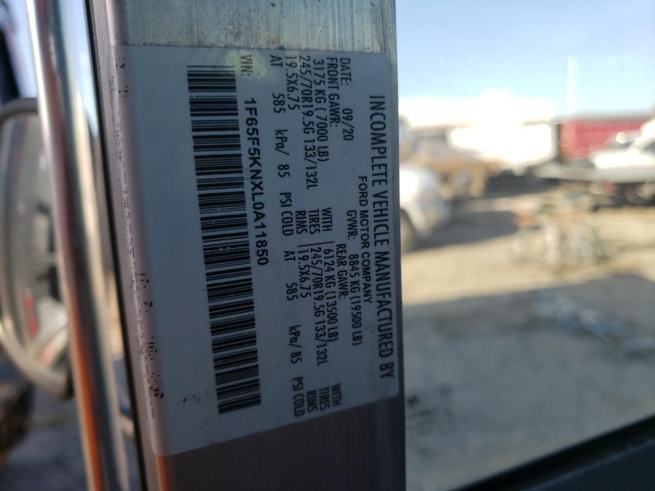1F65F5KNXL0A11850 FORD All Models 2020