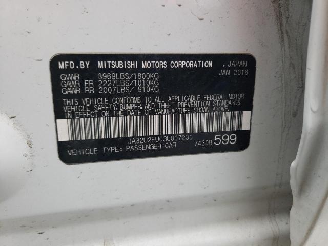 JA32U2FU0GU007230 Mitsubishi LANCER ES