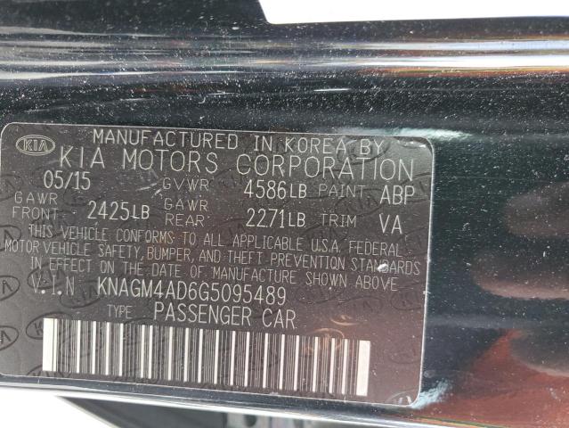 KNAGM4AD6G5095489 KIA OPTIMA HYBRID